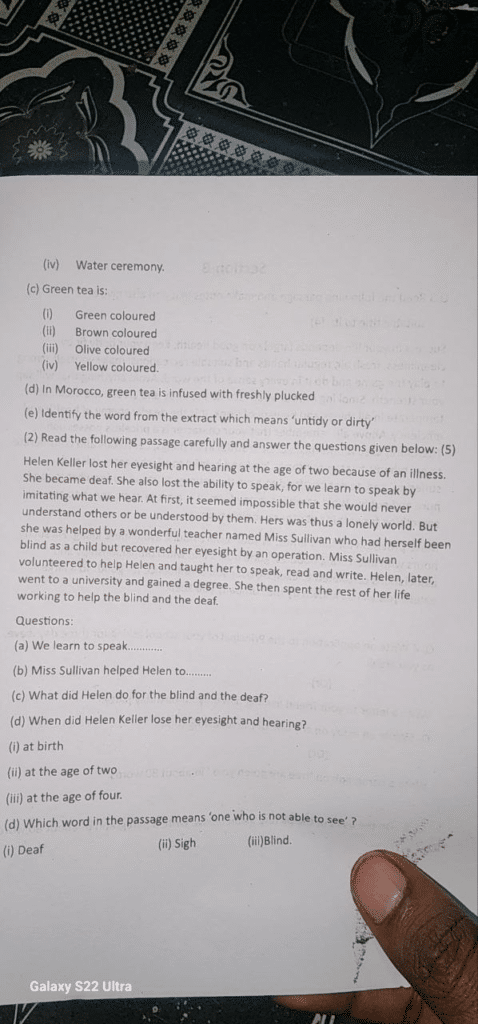 class 9th English trimasik viral paper 2024